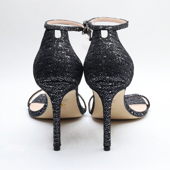 Stuart Weitzman Amelina 95 Ankle Strap Rhinestone Heels Gunmetal 10.5M Women - Picture 5 of 7